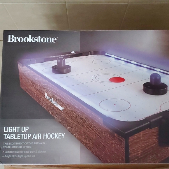 Brookstone Toys New Brookstone Tabletop Air Hockey Poshmark